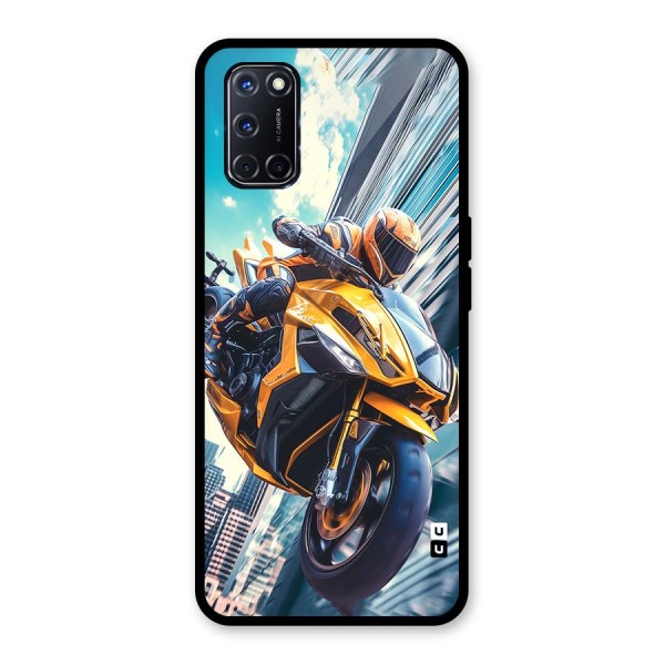 Super Bike Falling Glass Back Case for Oppo A52