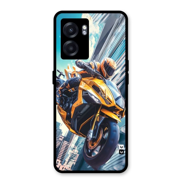 Super Bike Falling Glass Back Case for Oppo K10 (5G)