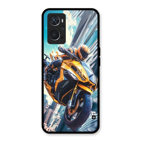 Super Bike Falling Glass Back Case for Oppo K10 4G