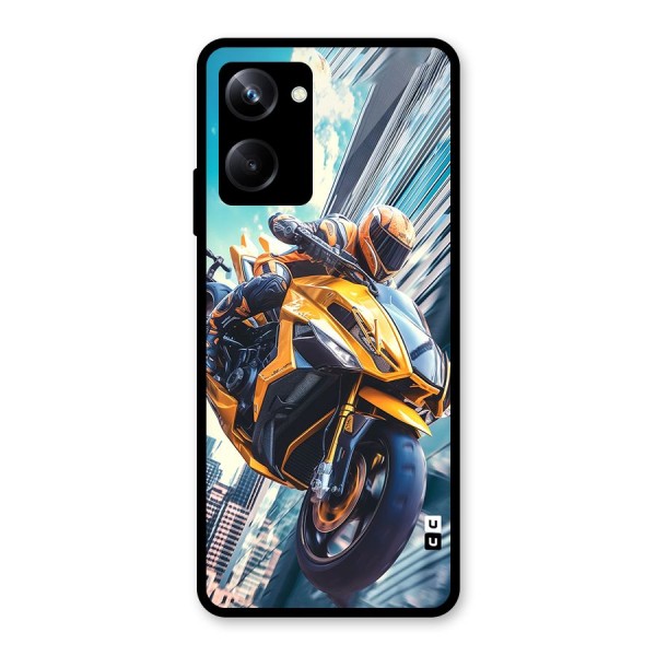 Super Bike Falling Glass Back Case for Realme 10 Pro