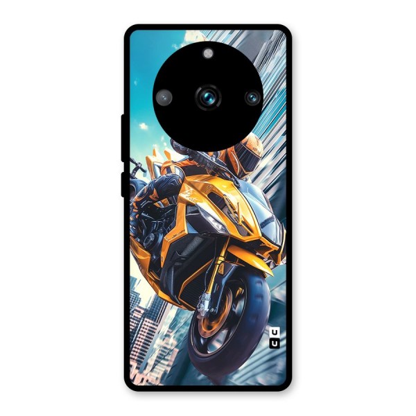 Super Bike Falling Glass Back Case for Realme 11 Pro