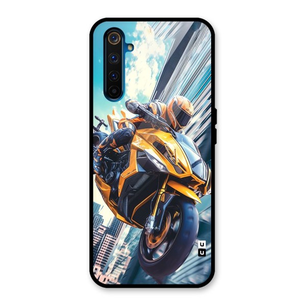 Super Bike Falling Glass Back Case for Realme 6 Pro