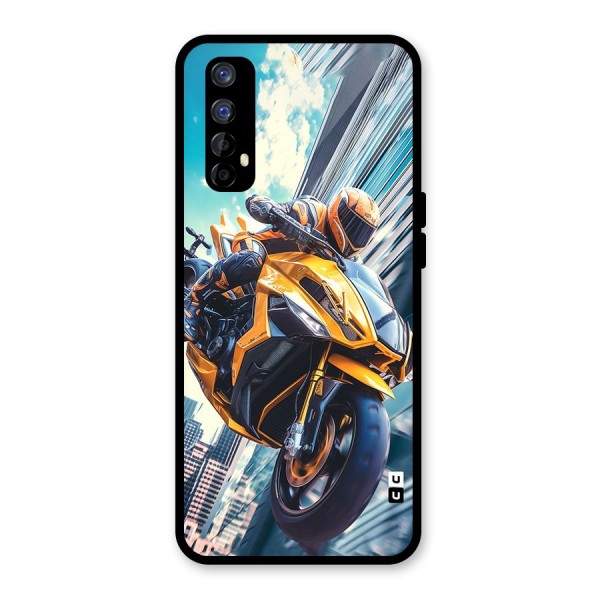 Super Bike Falling Glass Back Case for Realme 7