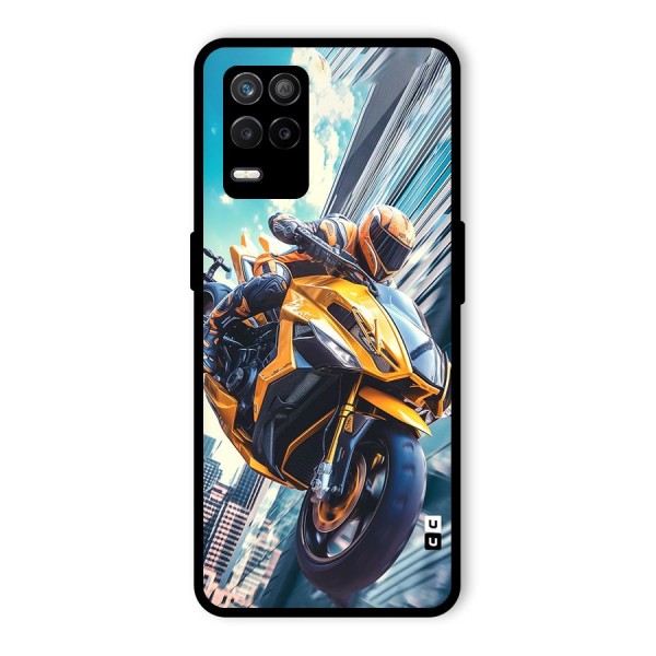 Super Bike Falling Glass Back Case for Realme 9 5G