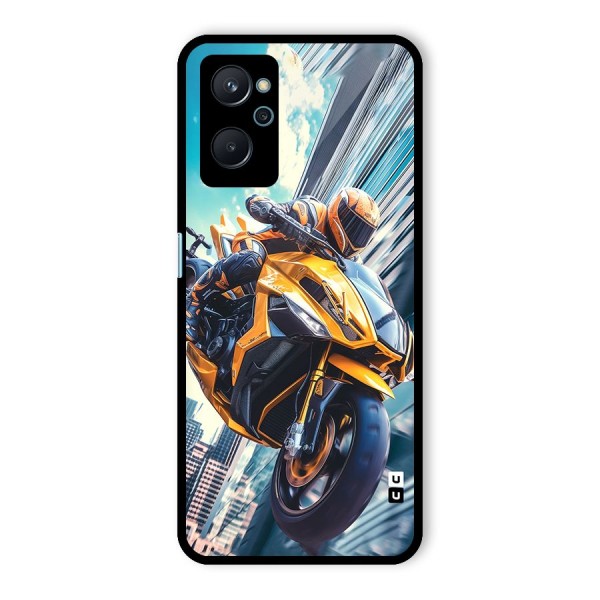 Super Bike Falling Glass Back Case for Realme 9i