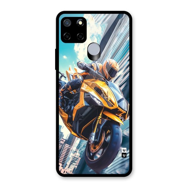 Super Bike Falling Glass Back Case for Realme C12