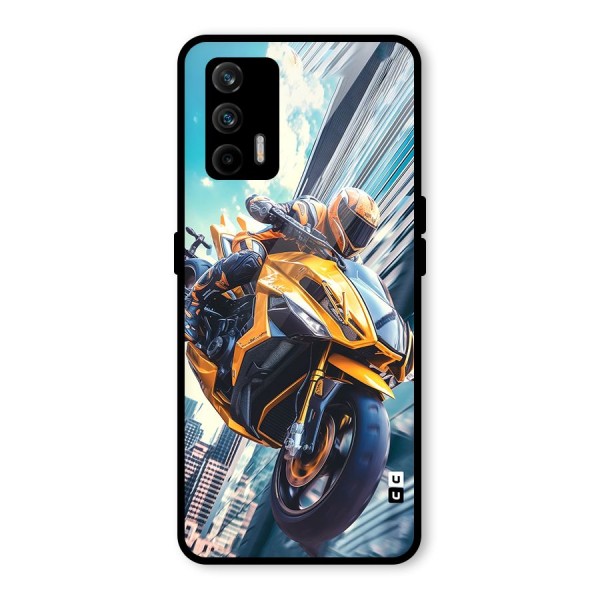 Super Bike Falling Glass Back Case for Realme GT 5G