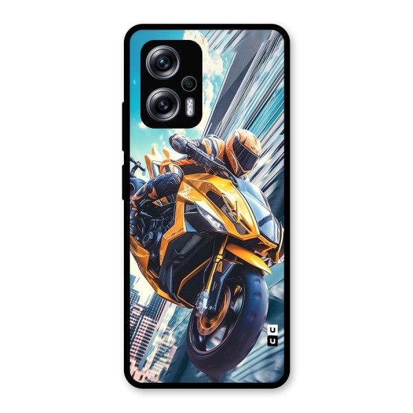 Super Bike Falling Glass Back Case for Redmi K50i