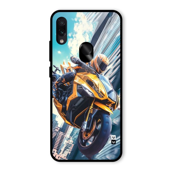 Super Bike Falling Glass Back Case for Redmi Note 7