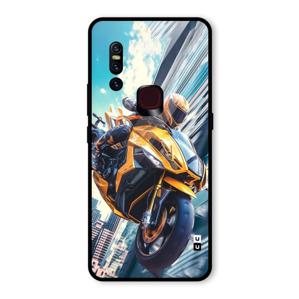 Super Bike Falling Glass Back Case for Vivo V15