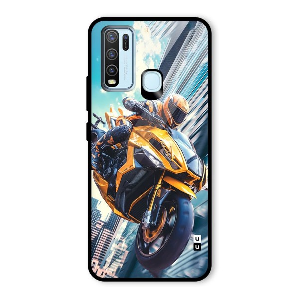 Super Bike Falling Glass Back Case for Vivo Y30