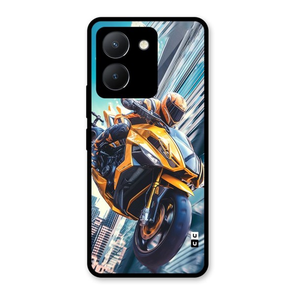 Super Bike Falling Glass Back Case for Vivo Y36