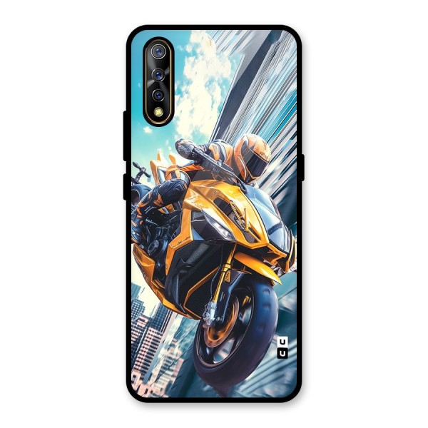 Super Bike Falling Glass Back Case for Vivo Z1x