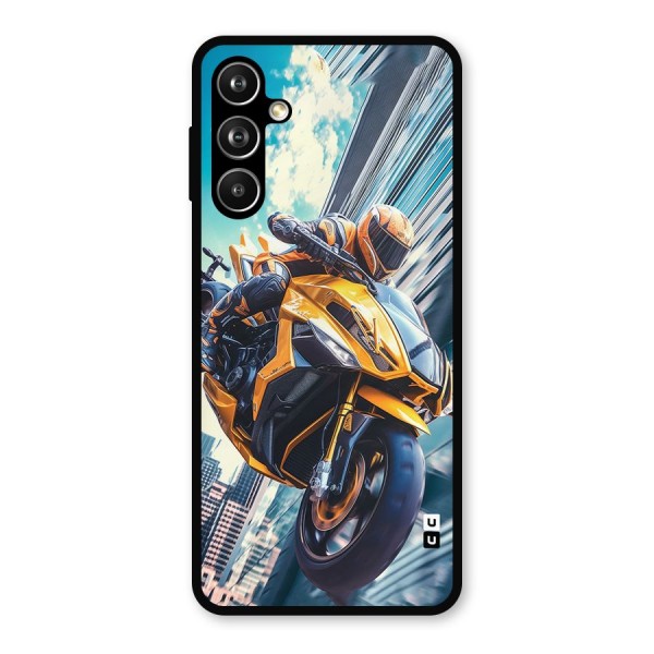 Super Bike Falling Metal Back Case for Galaxy F54