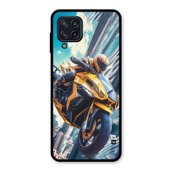 Super Bike Falling Metal Back Case for Galaxy M32