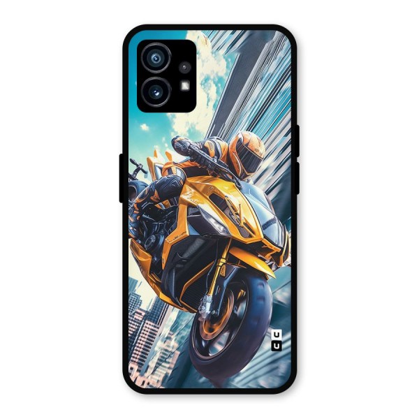 Super Bike Falling Metal Back Case for Nothing Phone 1