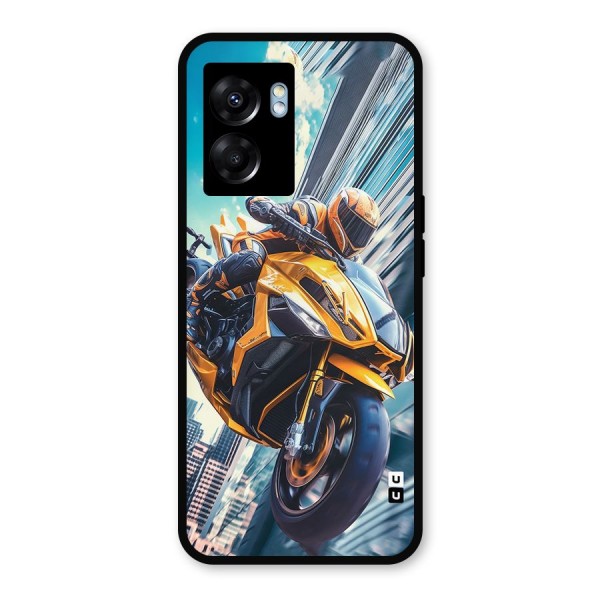 Super Bike Falling Metal Back Case for Oppo K10 (5G)