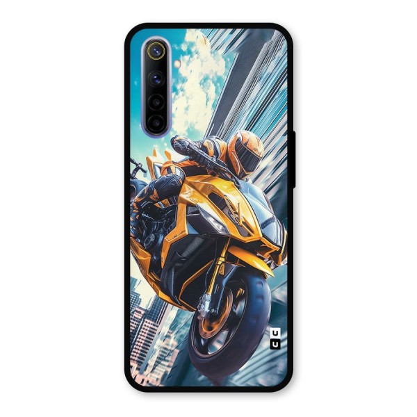 Super Bike Falling Metal Back Case for Realme 6