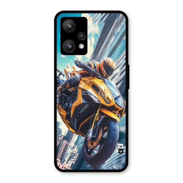 Super Bike Falling Metal Back Case for Realme 9