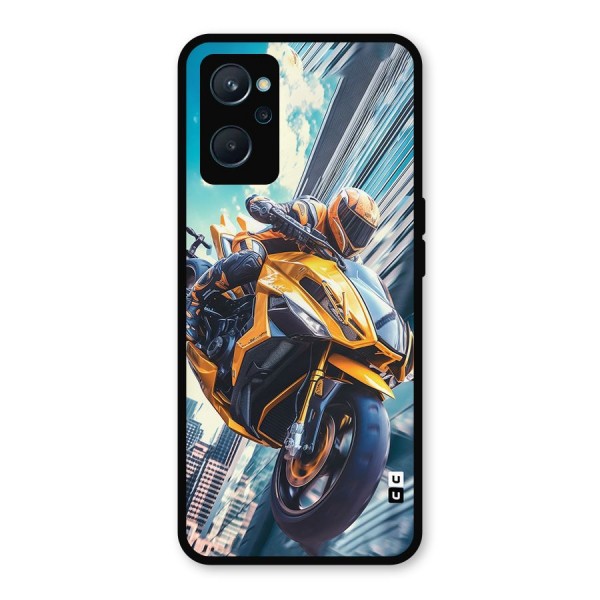 Super Bike Falling Metal Back Case for Realme 9i