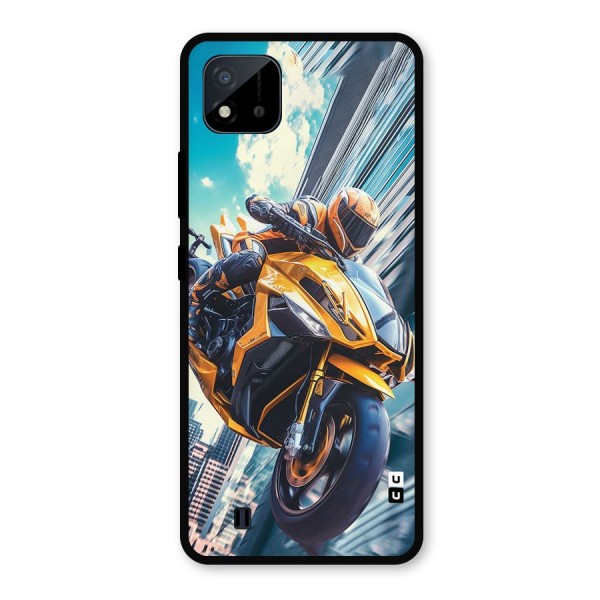 Super Bike Falling Metal Back Case for Realme C11 2021