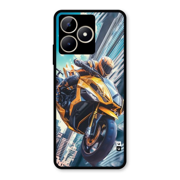 Super Bike Falling Metal Back Case for Realme Narzo N53