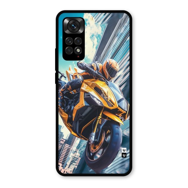 Super Bike Falling Metal Back Case for Redmi Note 11