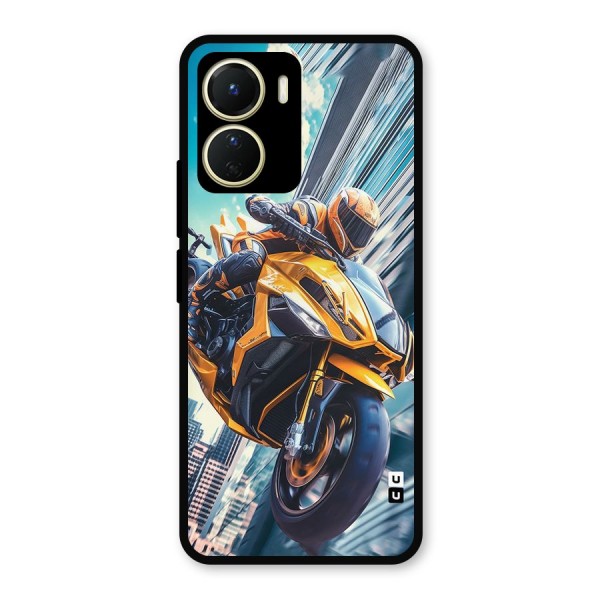 Super Bike Falling Metal Back Case for Vivo Y16