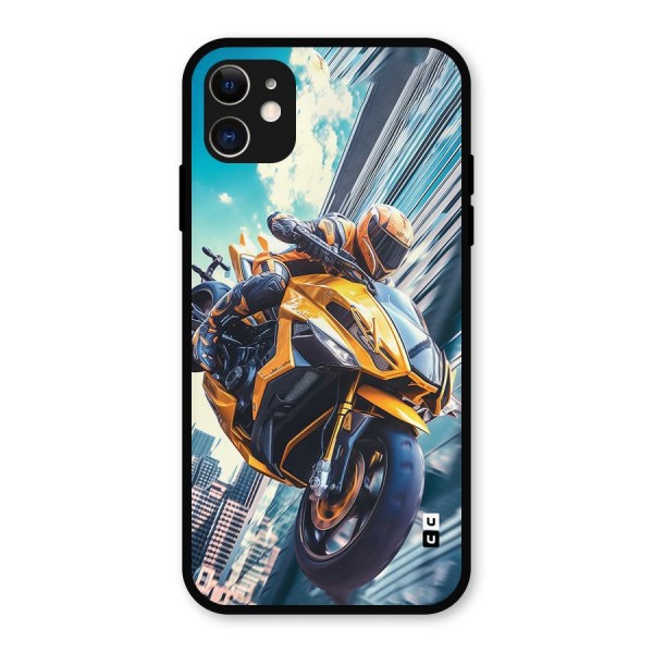 Super Bike Falling Metal Back Case for iPhone 11