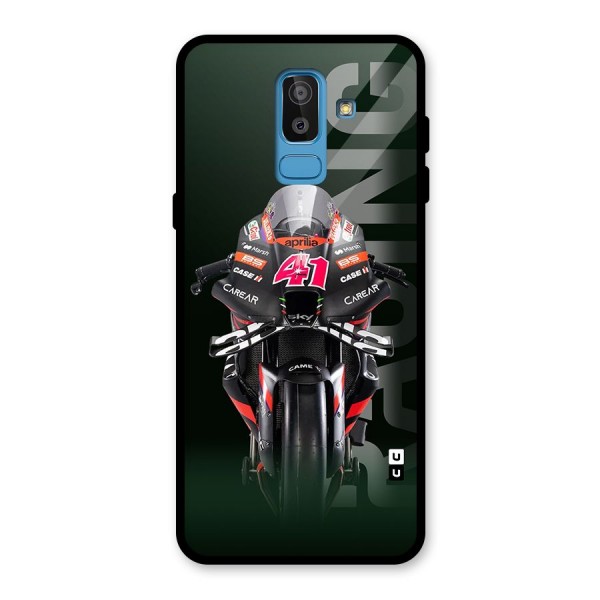 Super Biker Glass Back Case for Galaxy J8