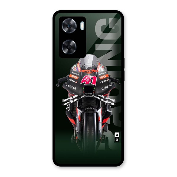 Super Biker Glass Back Case for Oppo A77s