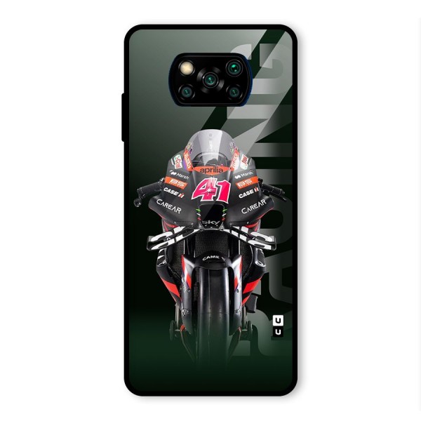 Super Biker Glass Back Case for Poco X3 Pro