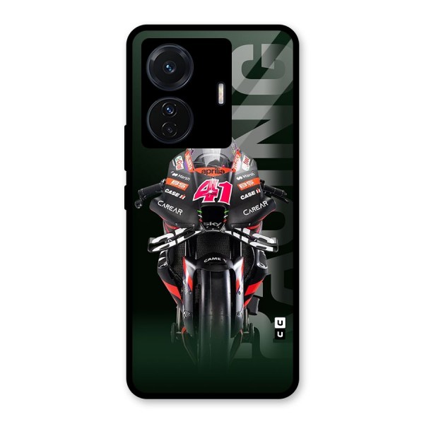 Super Biker Glass Back Case for Vivo T1 Pro