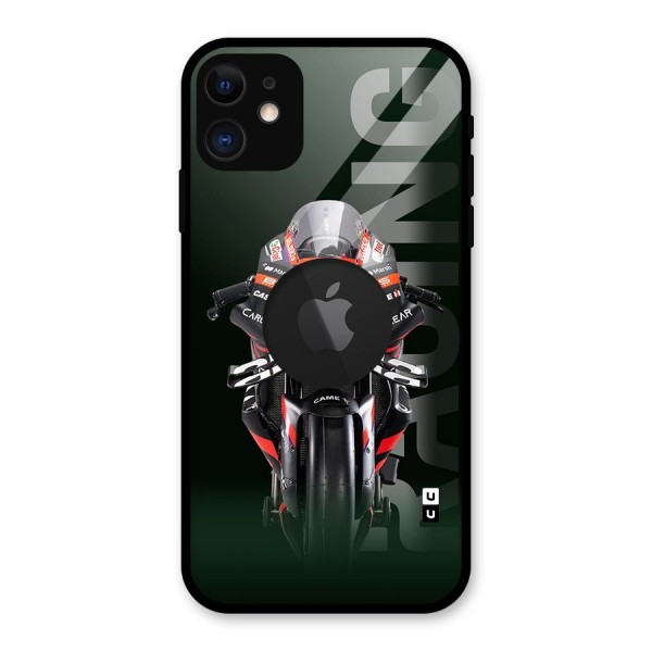 Super Biker Glass Back Case for iPhone 11 Logo Cut