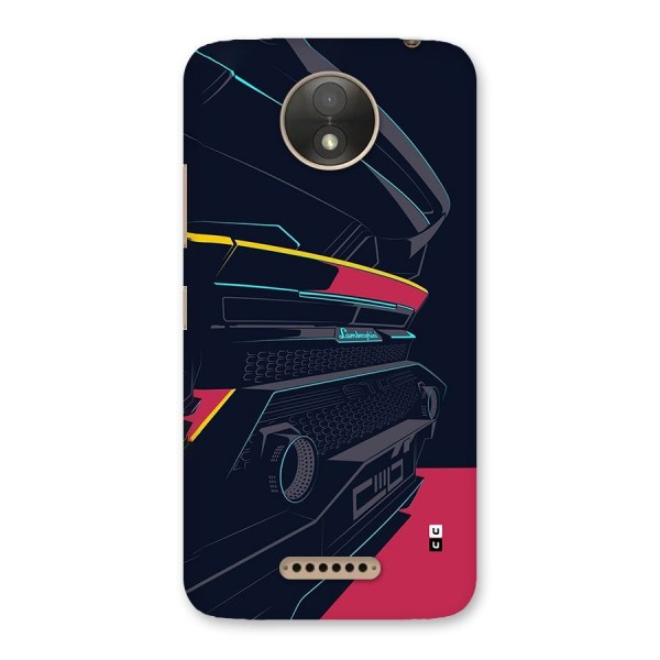 Super Car Parked Back Case for Moto C Plus