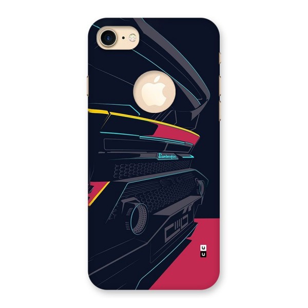 Super Car Parked Back Case for iPhone 8 Logo Cut