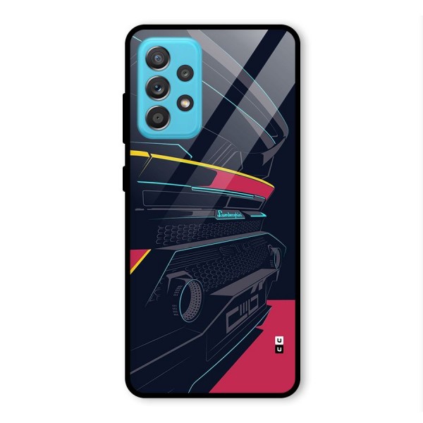 Super Car Parked Glass Back Case for Galaxy A52s 5G