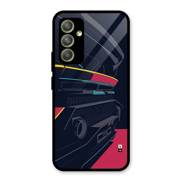 Super Car Parked Glass Back Case for Galaxy A54