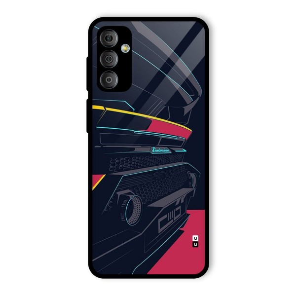 Super Car Parked Glass Back Case for Galaxy F23