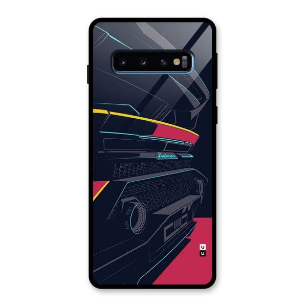 Super Car Parked Glass Back Case for Galaxy S10