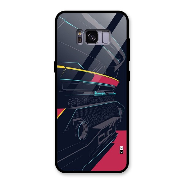 Super Car Parked Glass Back Case for Galaxy S8