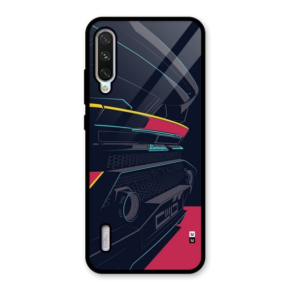 Super Car Parked Glass Back Case for Mi A3