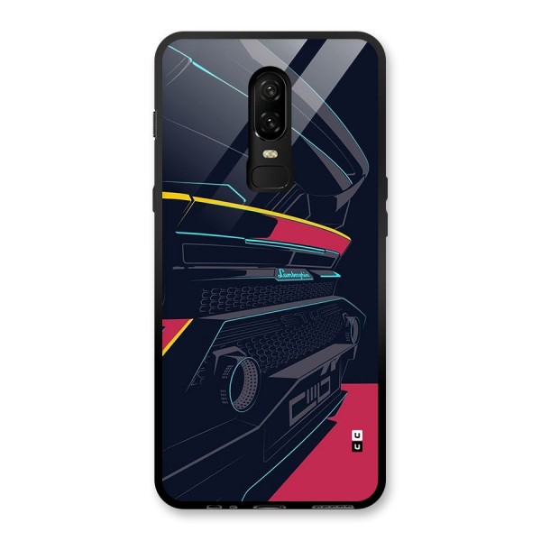 Super Car Parked Glass Back Case for OnePlus 6