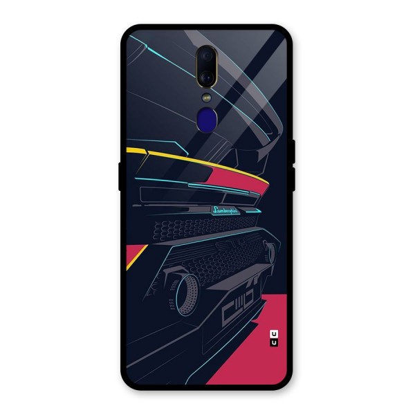 Super Car Parked Glass Back Case for Oppo F11