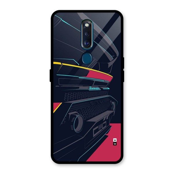 Super Car Parked Glass Back Case for Oppo F11 Pro