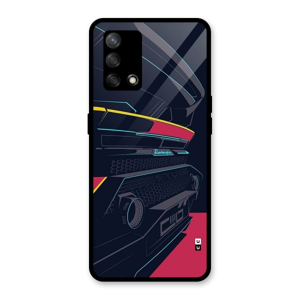 Super Car Parked Glass Back Case for Oppo F19