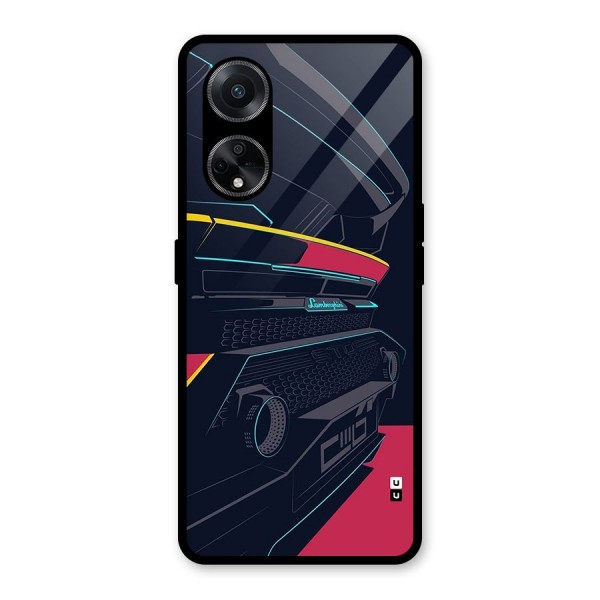 Super Car Parked Glass Back Case for Oppo F23