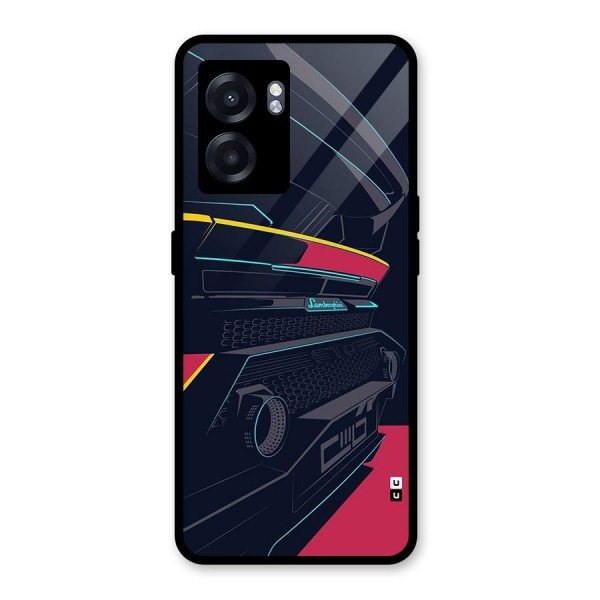 Super Car Parked Glass Back Case for Oppo K10 (5G)