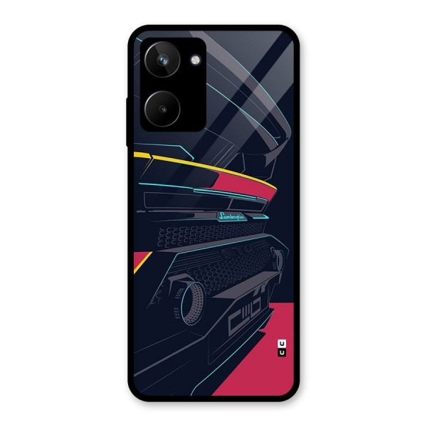 Super Car Parked Glass Back Case for Realme 10