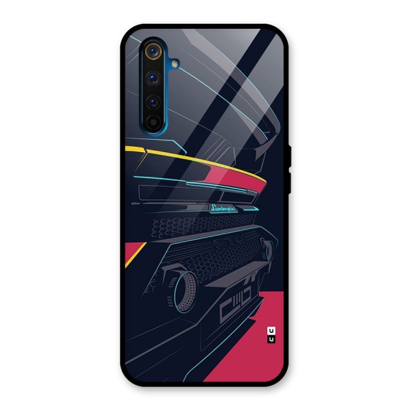 Super Car Parked Glass Back Case for Realme 6 Pro